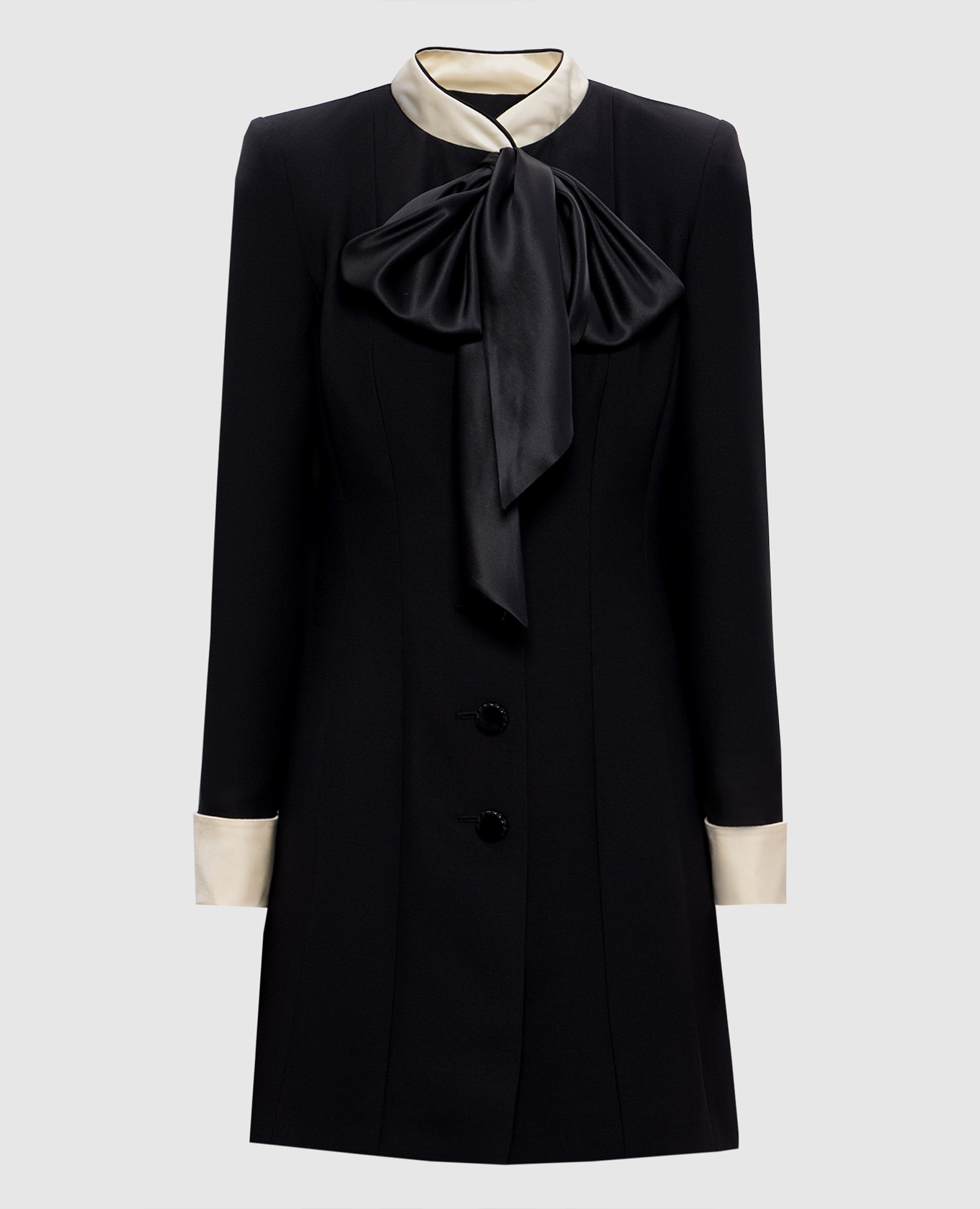Black wool and silk dress Valentino