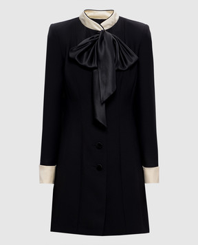 Valentino Black wool and silk dress 7B0VAGH51CF