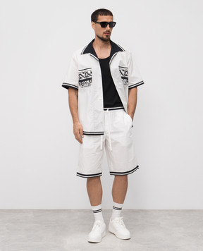 Dolce&Gabbana White short-sleeved shirt with print G5NO5TFI5JG