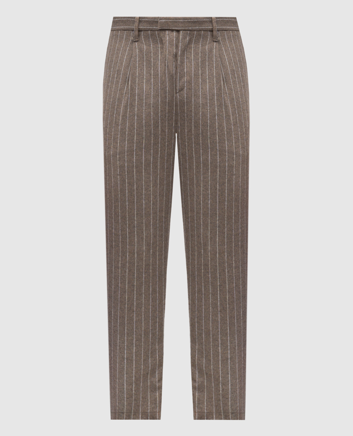 Beige striped wool pants Altatensione
