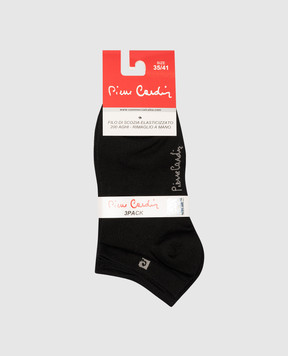 RiminiVeste Pierre Cardin children's set of black socks with logo PC600