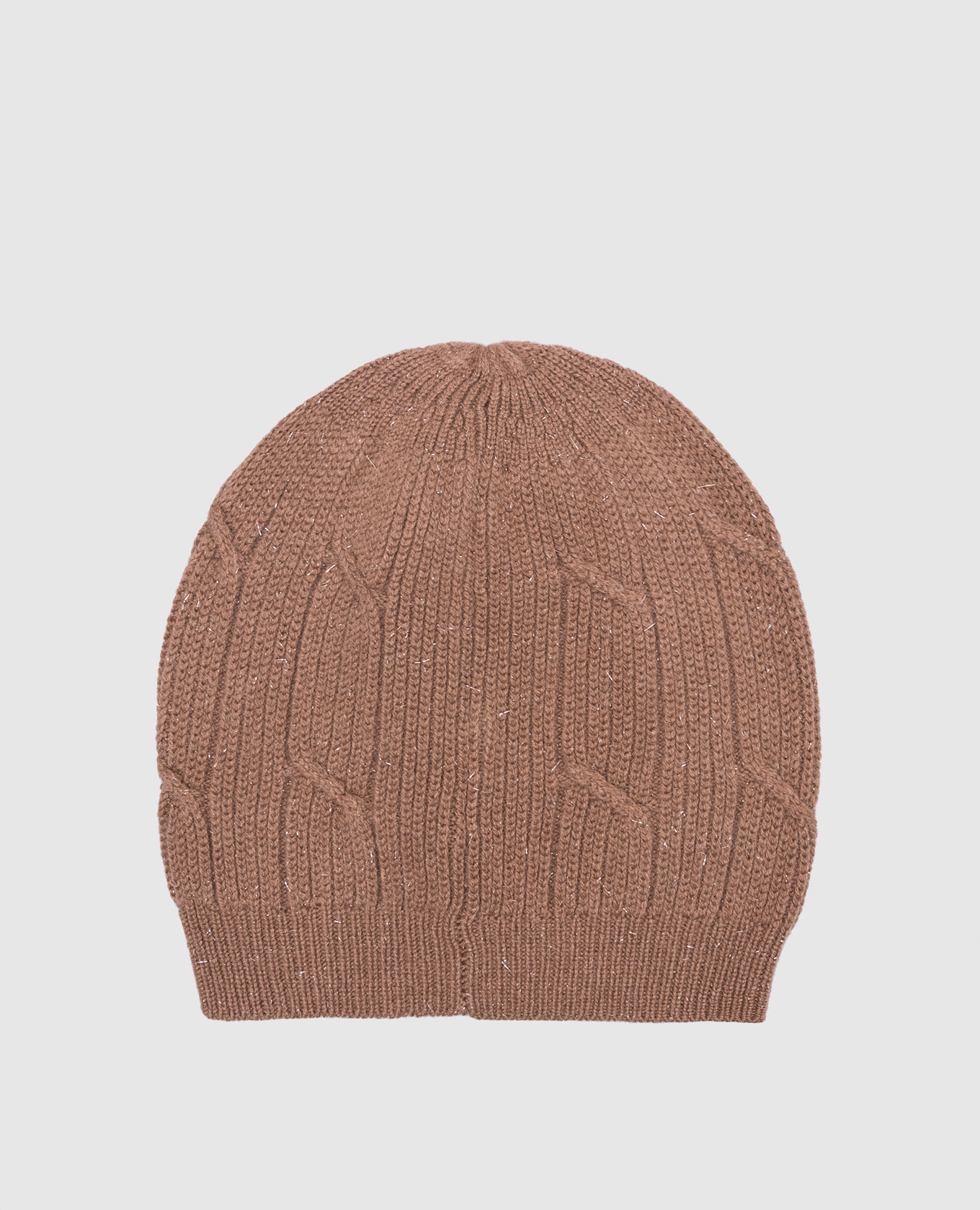 

Brown hat with wool, silk and cashmere with lurex Peserico