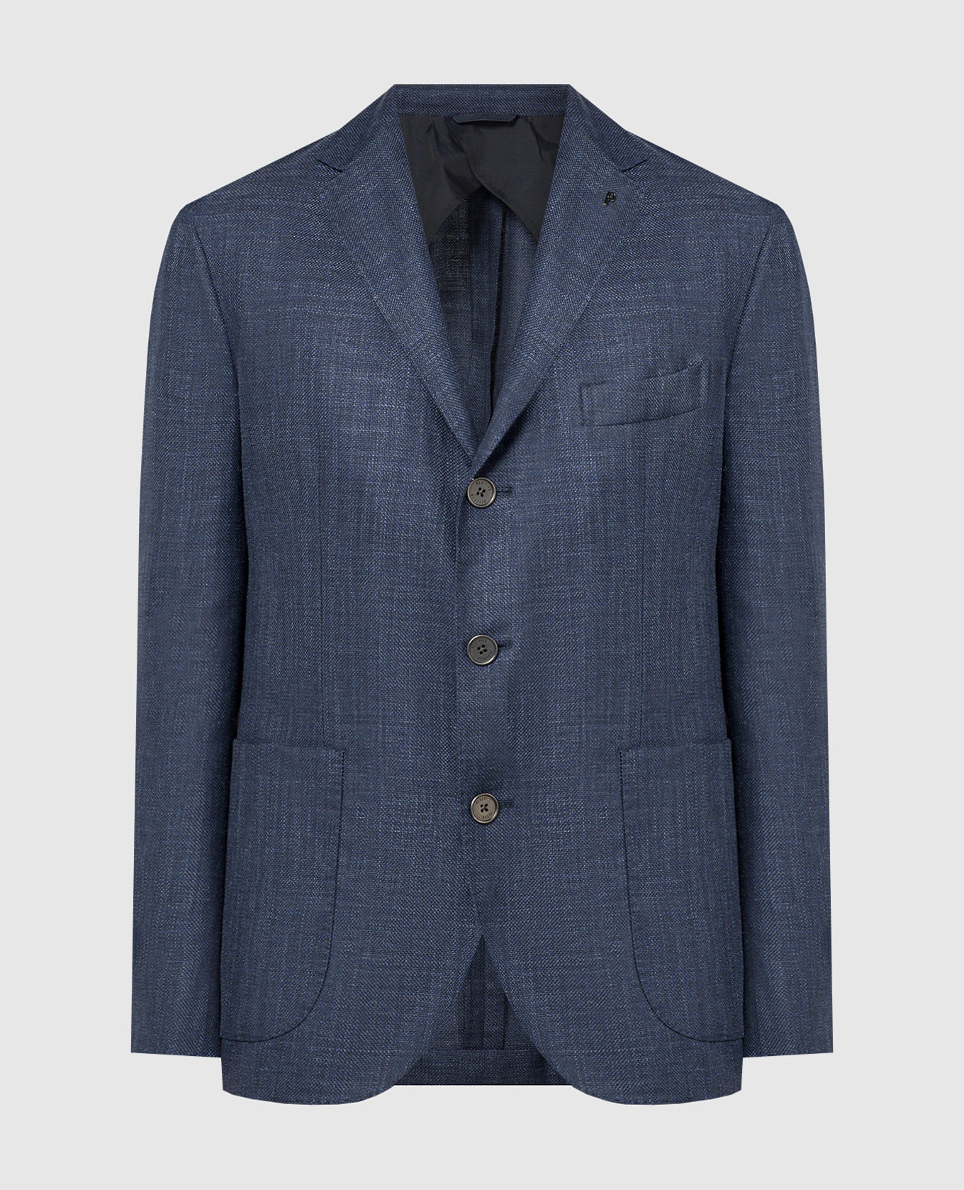 

Blue wool, silk and linen blazer Peserico, Синий