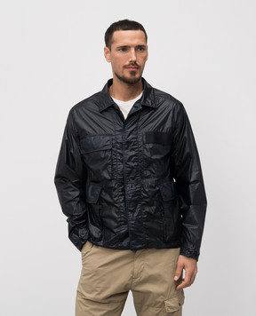 C.P. Company Blue CS II windbreaker with logo embroidery MOS080A110030G