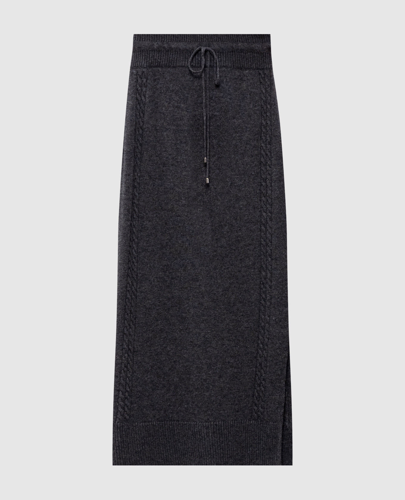 

Gray wool and cashmere skirt with slit Ermanno Scervino Life, Grey