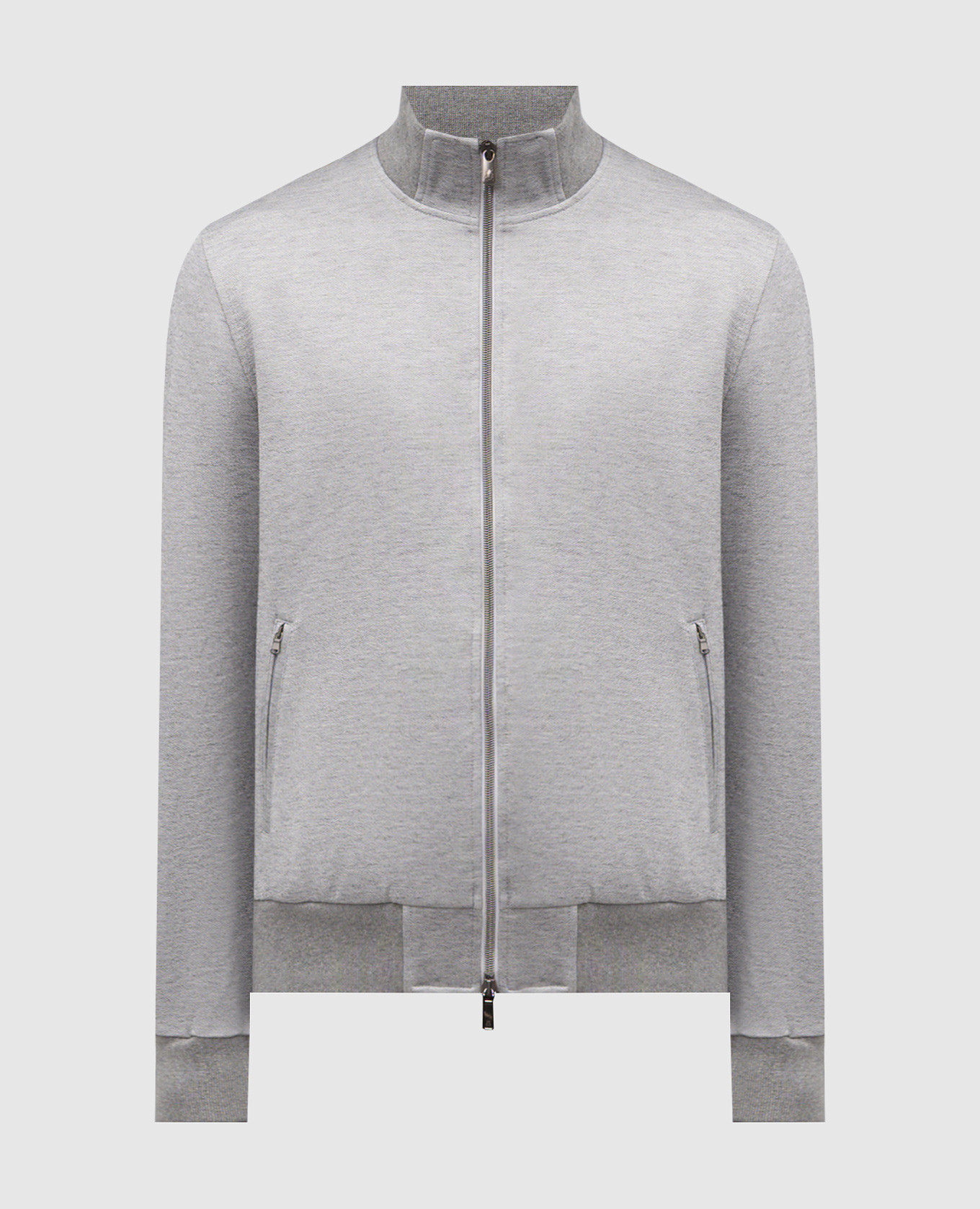 

Grey silk logo sports jacket CAPOBIANCO