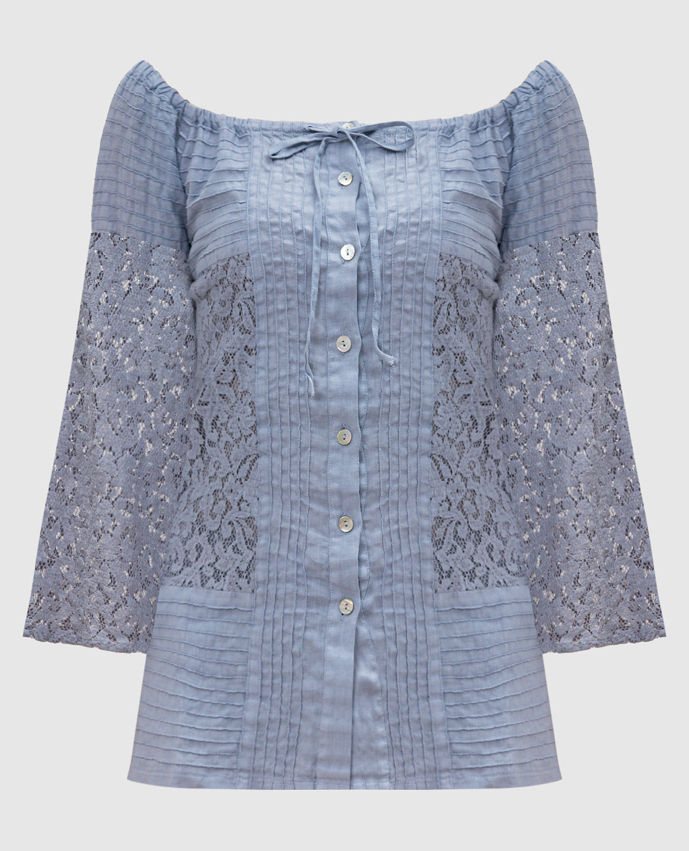 

Blue linen blouse Temptation Positano, Light blue
