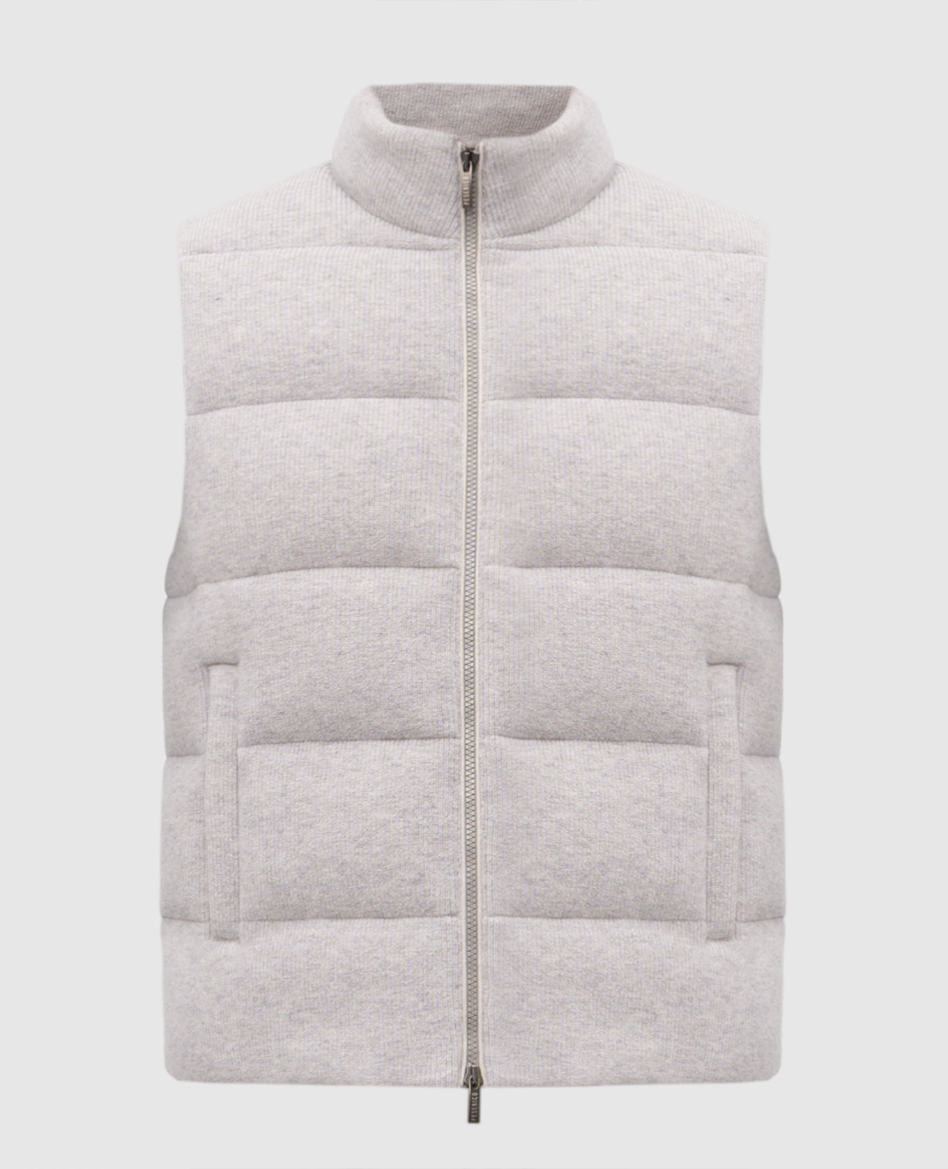 

Grey wool and cashmere down vest Peserico