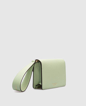 Victoria Beckham Dorian green leather clutch B125AAC006313A
