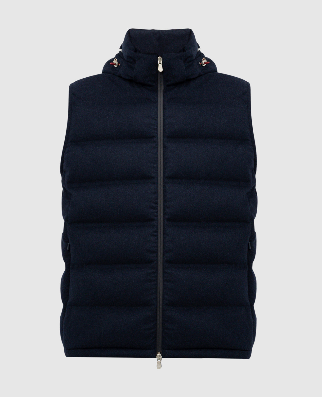

Blue down vest made of wool Brunello Cucinelli
