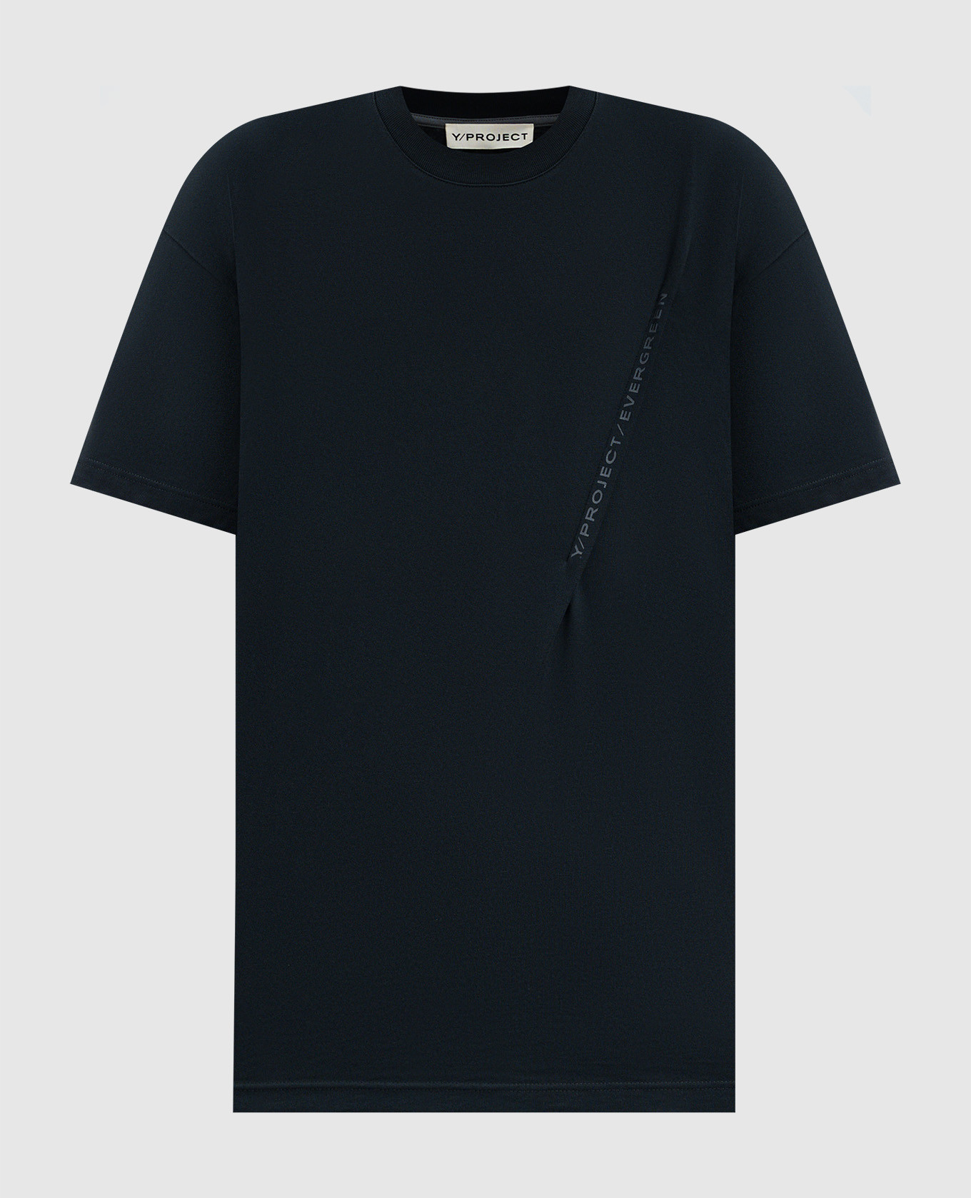 

Black T-shirt EVERGREEN with a print Y Project