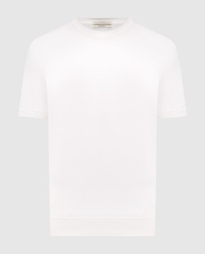 Cashmere&Whiskey White T-shirt with silk and cashmere FS03