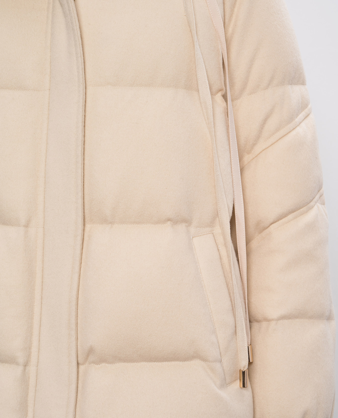 Beige cashmere down jacket Be Florence 5