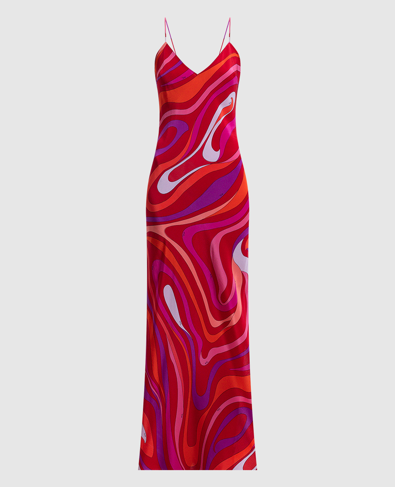 

Red printed silk dress PUCCI