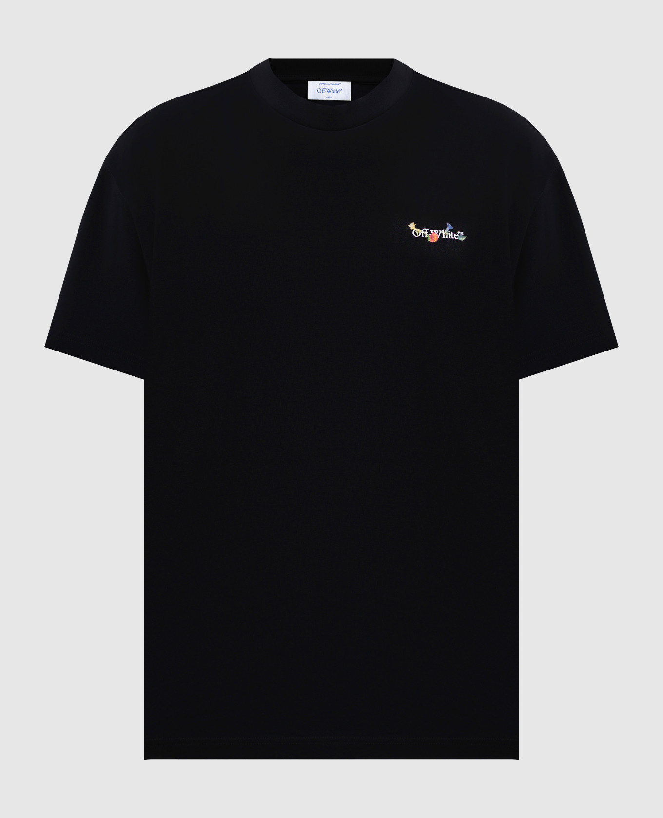 Black T-shirt with Arrow logo and emblem print Off-White