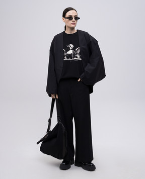 Y`S Yamamoto Black wool pants YPP15100