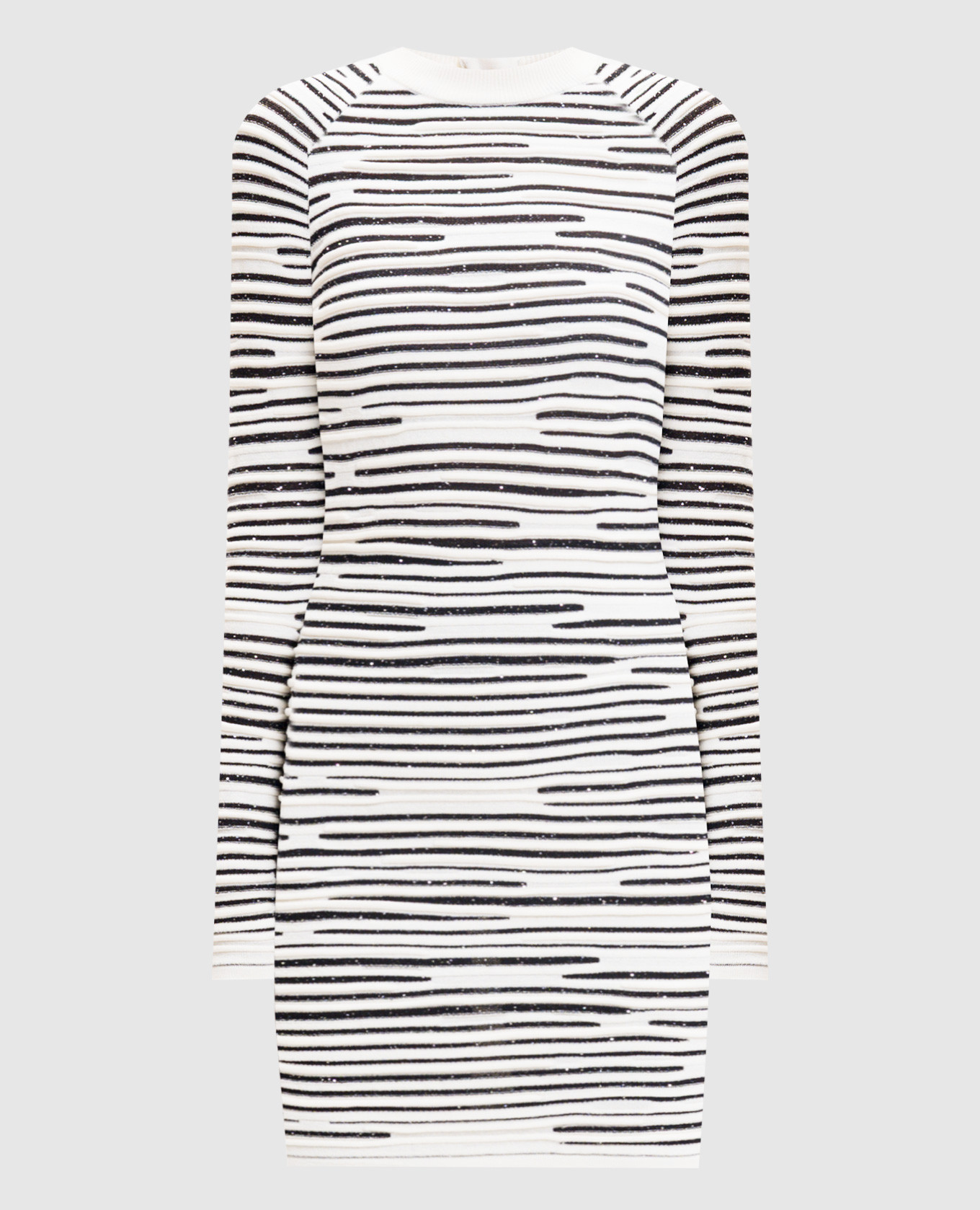 White mini dress with textured pattern Balmain