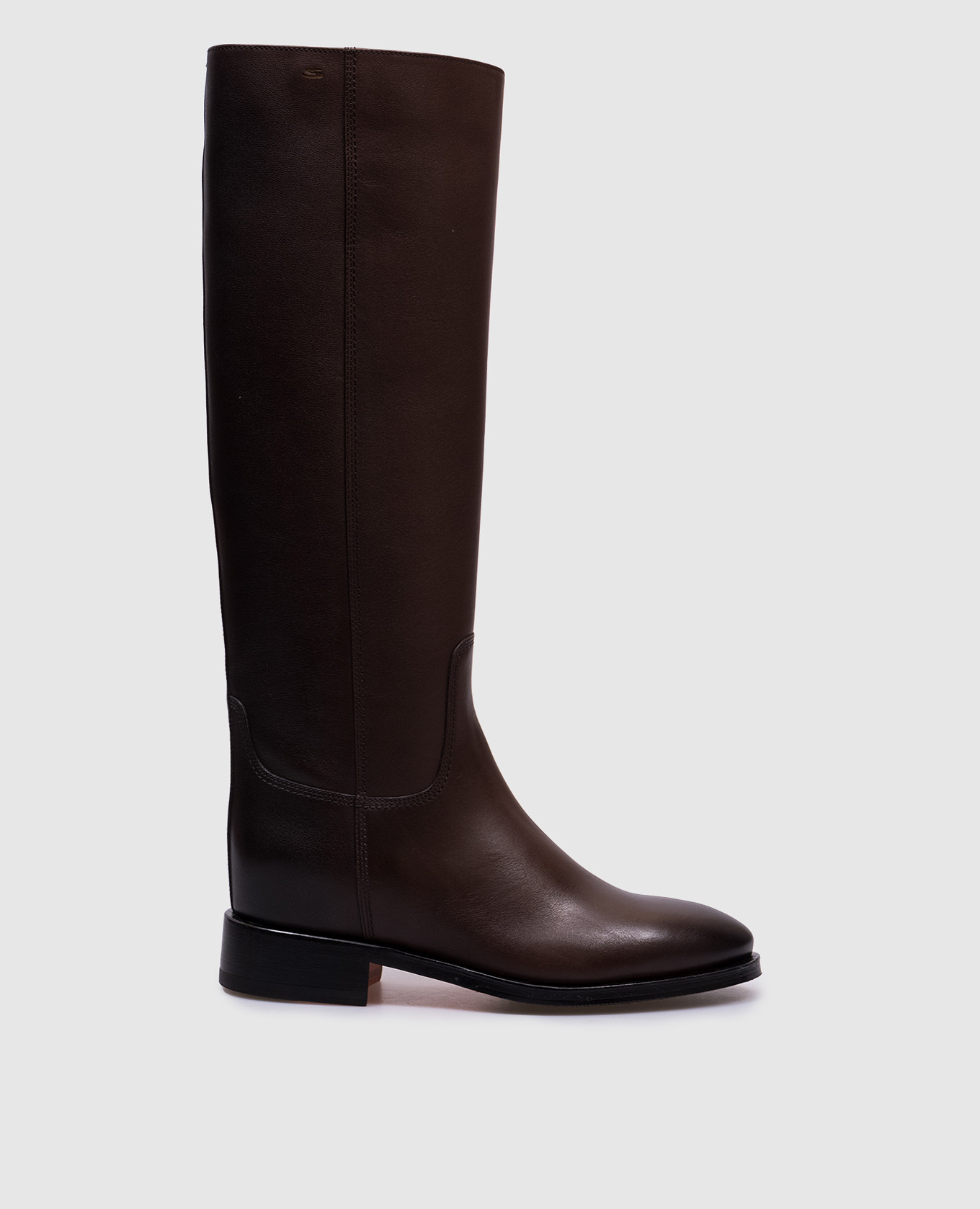 

Brown leather boots Santoni, Коричневый