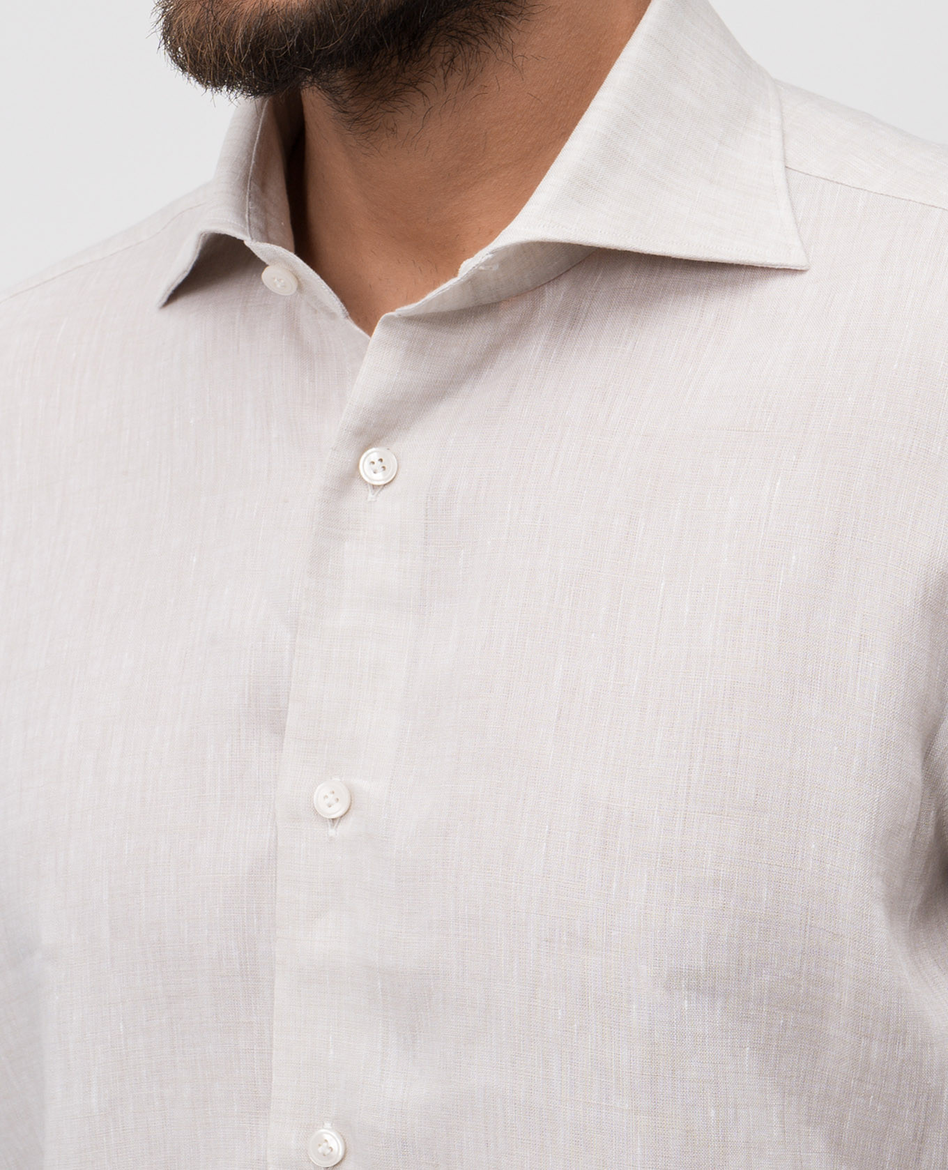 

Beige linen shirt Enrico Mandelli