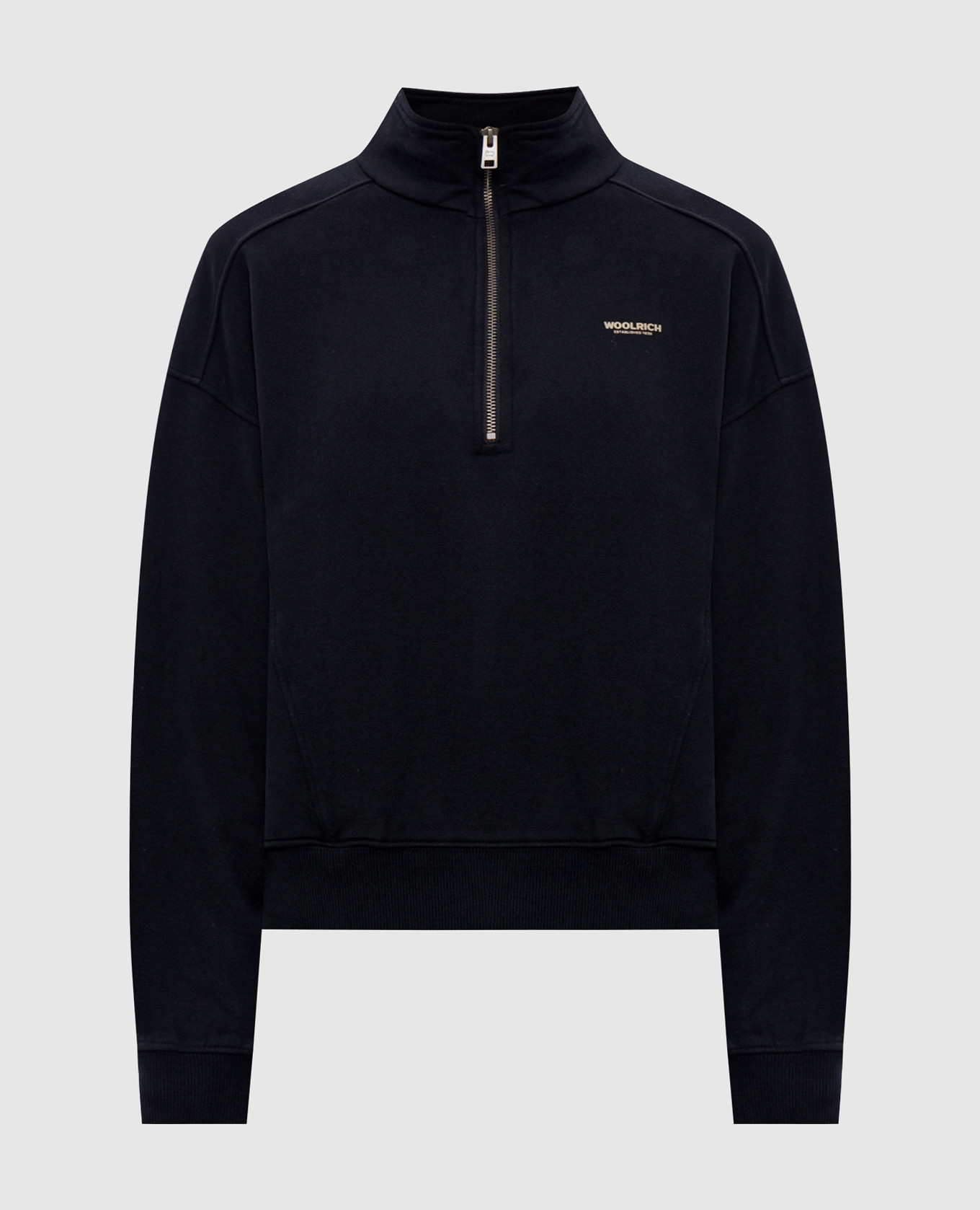 Black insulated sweatshirt with zipper Woolrich