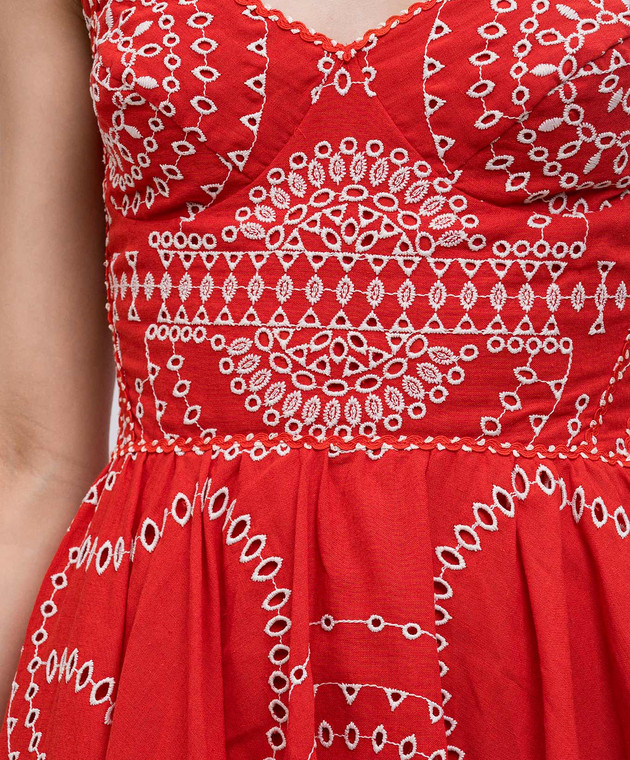 Charo Ruiz - Birdie red embroidered linen mini dress 254603 - shop with Czech Republic delivery at Symbol Charo Ruiz - Birdie red embroidered linen mini dress 254603 - shop with Czech Republic delivery at Symbol