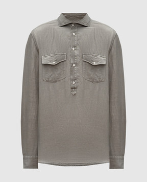 Brunello Cucinelli Green linen shirt MD6983040P