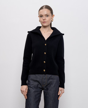 Bottega Veneta Black wool cardigan 804599V4QJ0
