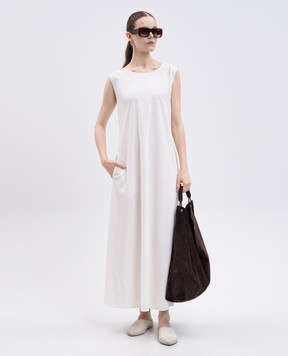 The Row Nicole white silk dress 9022W3856