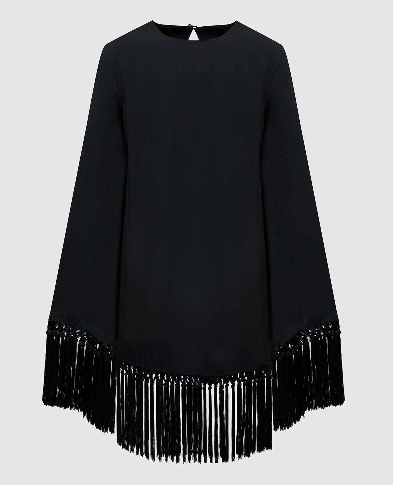 

Claudia black dress with fringe Taller Marmo