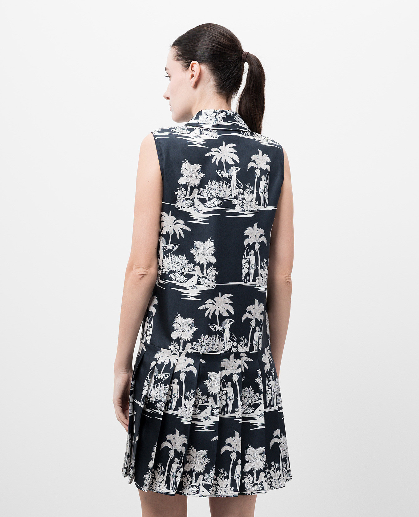 

DIONNE blue printed silk dress Max Mara