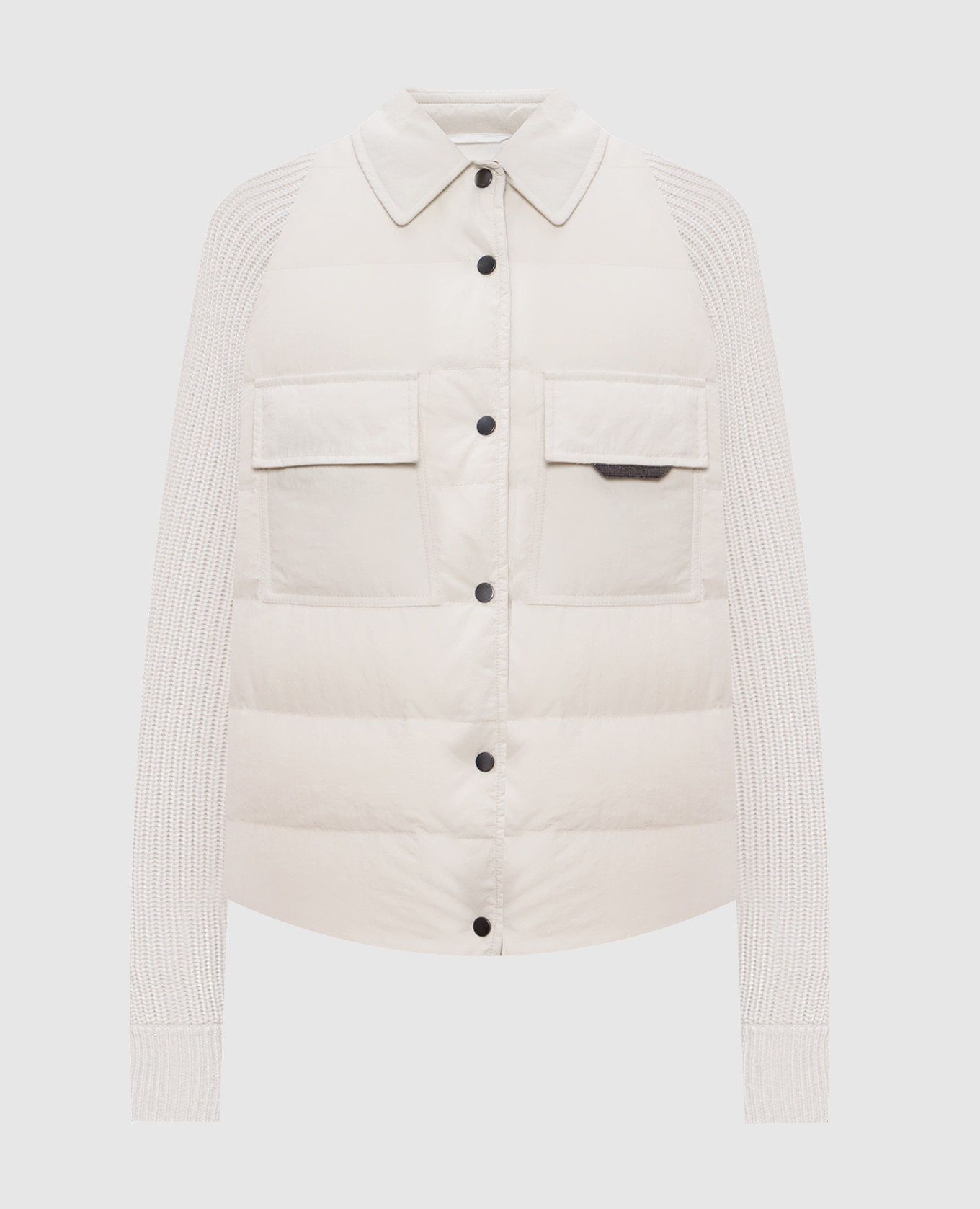 

White down jacket with monil chain Brunello Cucinelli