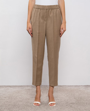 Peserico Brown wool pants P0407203359