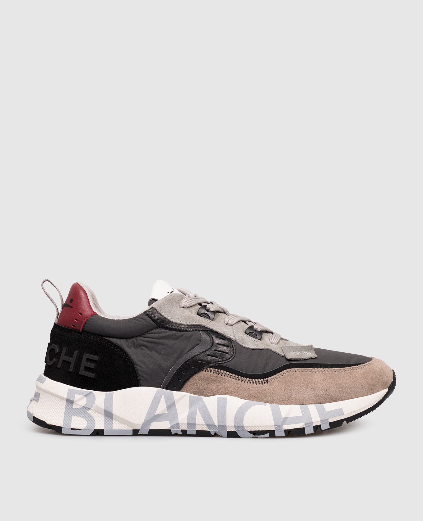 Gray combination sneakers CLUB01 Voile Blanche