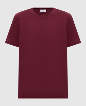 Brunello Cucinelli Burgundy straight-cut T-shirt M0T81BI100