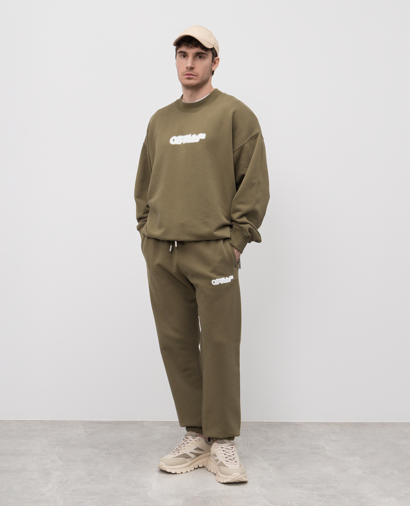 

Green sweatshirt with logo print Off-White