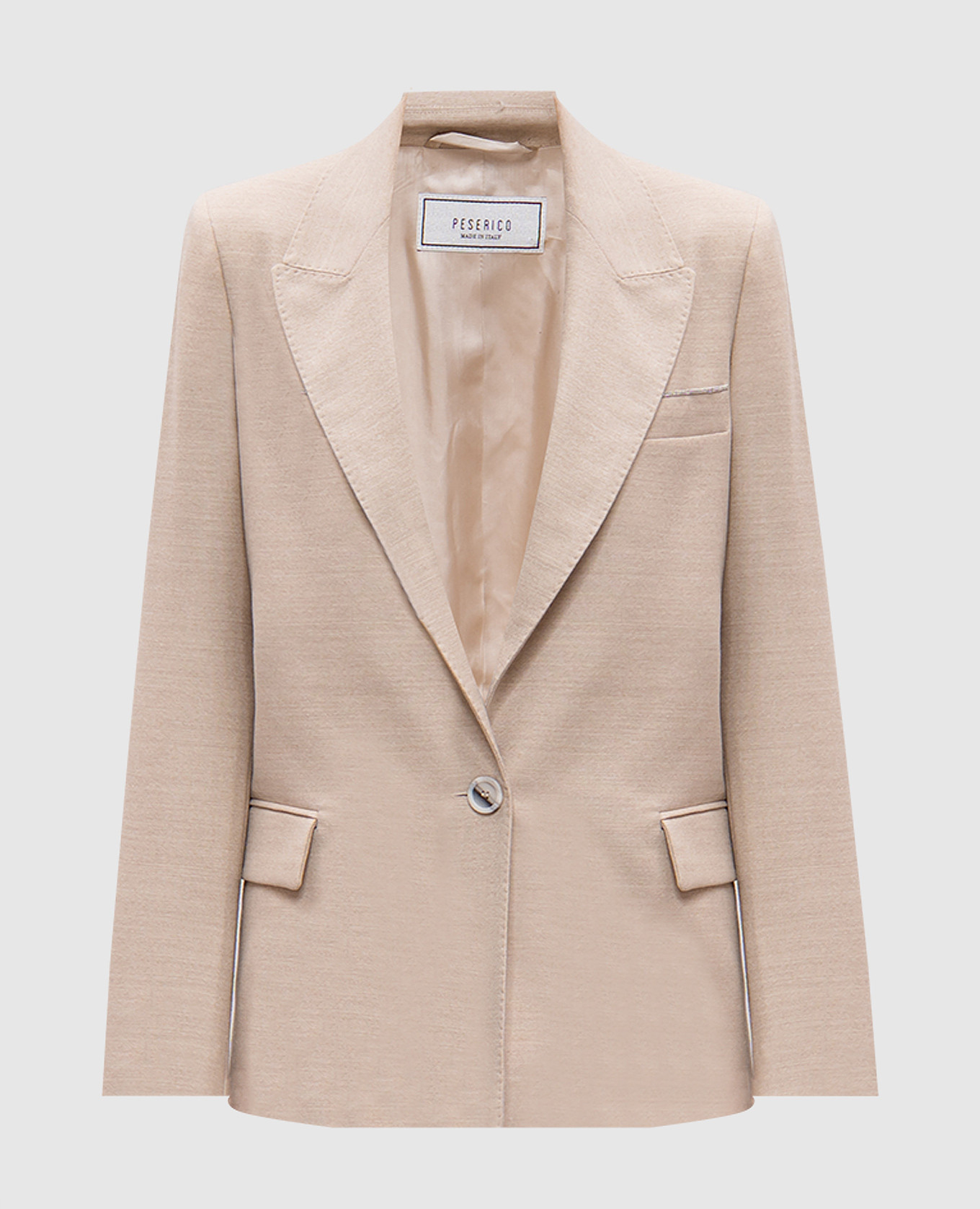 

Beige wool jacket with monil chain Peserico