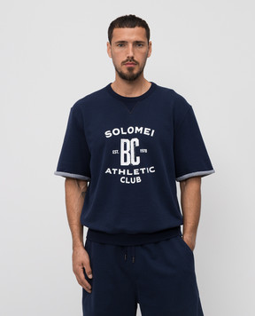 Brunello Cucinelli Blue T-shirt with print MN05N3378G