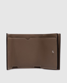 Max Mara Beige leather wallet with logo COMPACTWALLET2