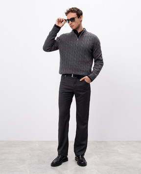 Cashmere&Whiskey Gray cashmere jumper MU9651307341TR