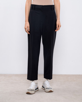 Brunello Cucinelli Black pants with wool MPW07P8308