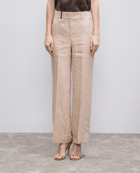 Peserico Beige linen pants P0428302603