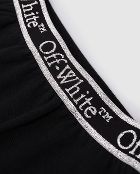 Off-White Children's black skirt with logo pattern OGCK001F24FLE002