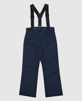 Yves Salomon Enfant Children's blue ski overalls with a logo 24WEP900XXM20W8