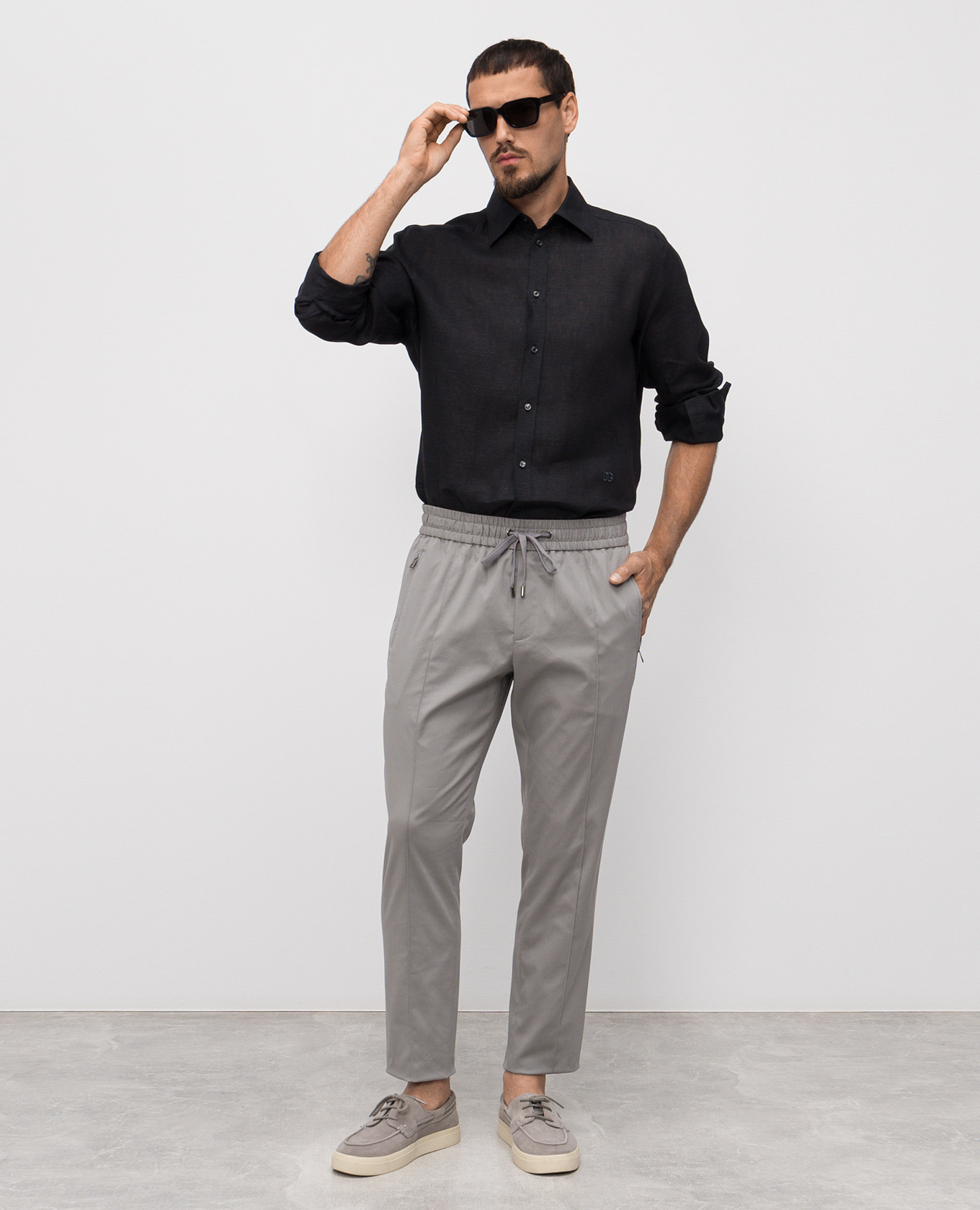 

Black linen shirt Dolce&Gabbana