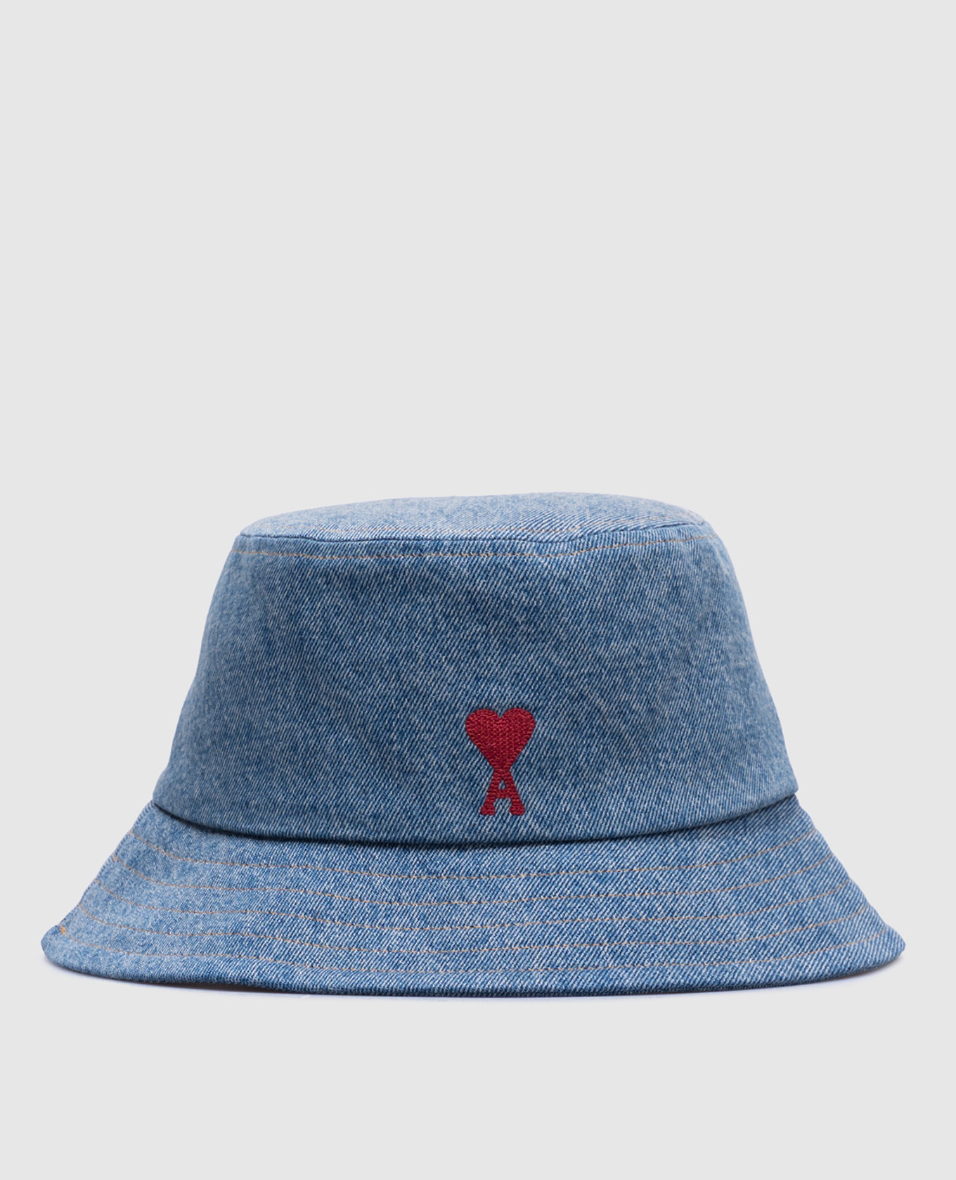 

Blue panama hat with Ami de Coeur emblem embroidery Ami Paris