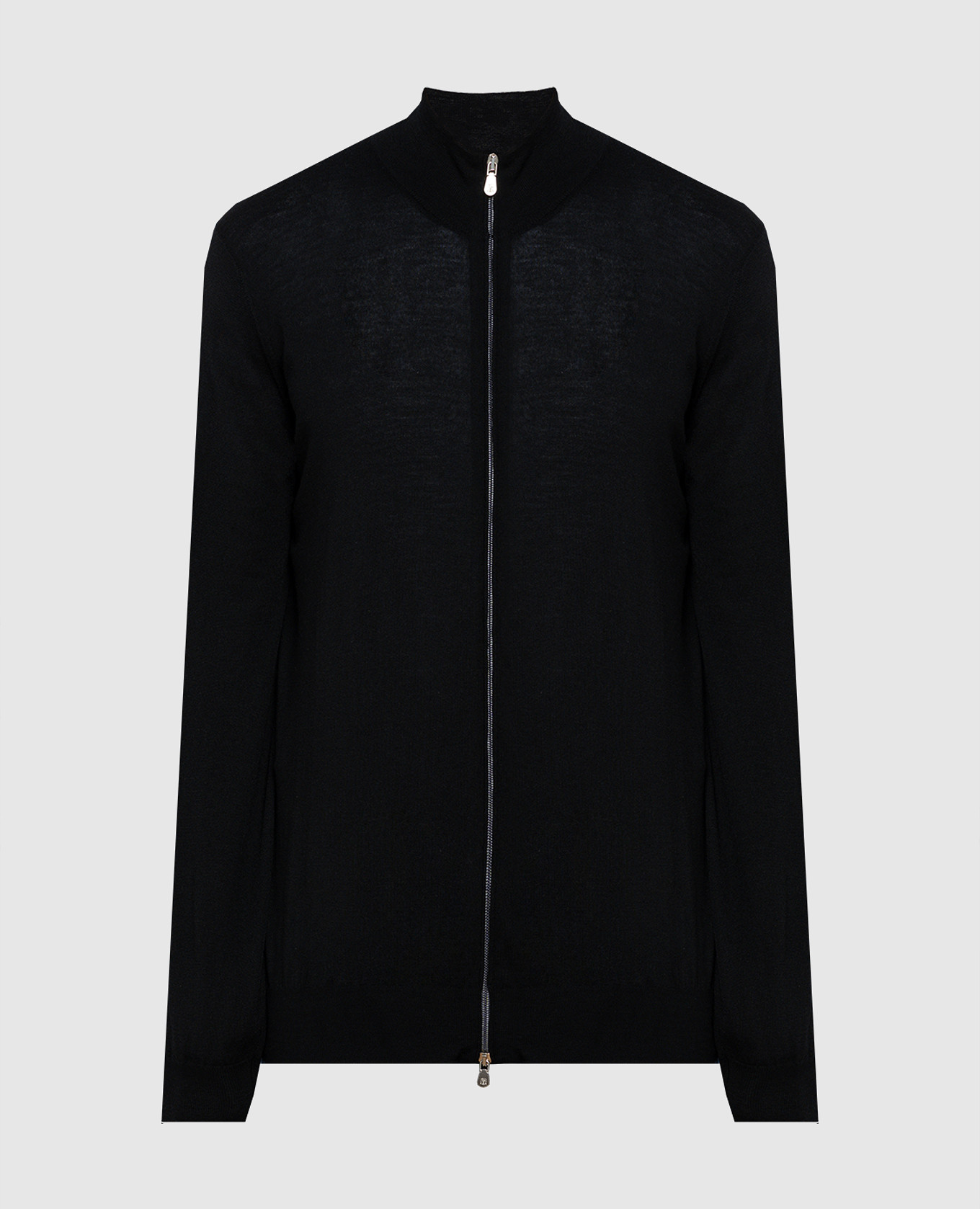 Black wool and cashmere cardigan brunello cucinelli