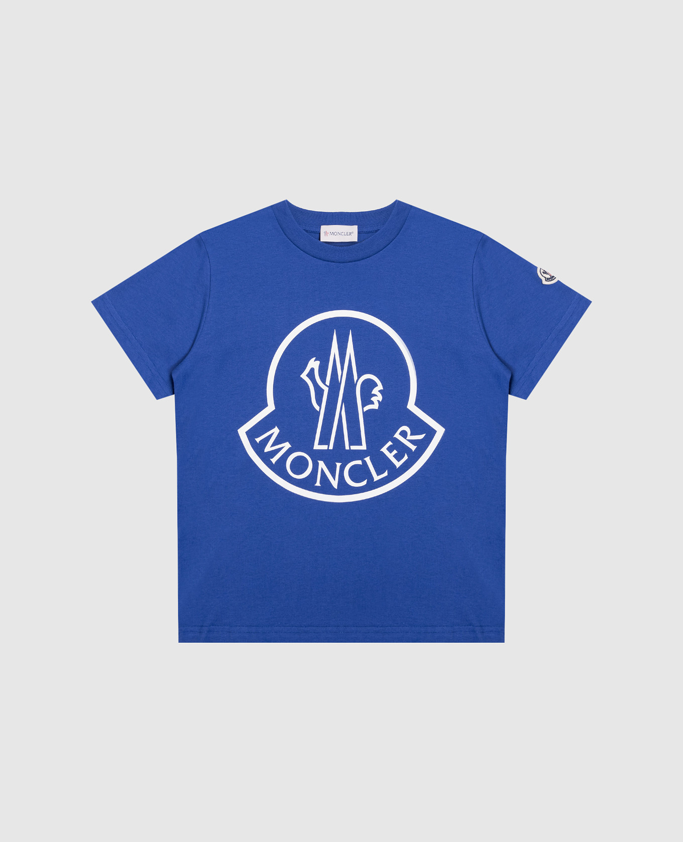 Moncler ENFANT Children's blue t-shirt with logo print