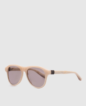 Brunello Cucinelli Beige sunglasses with a monil chain MOCGEMMS03