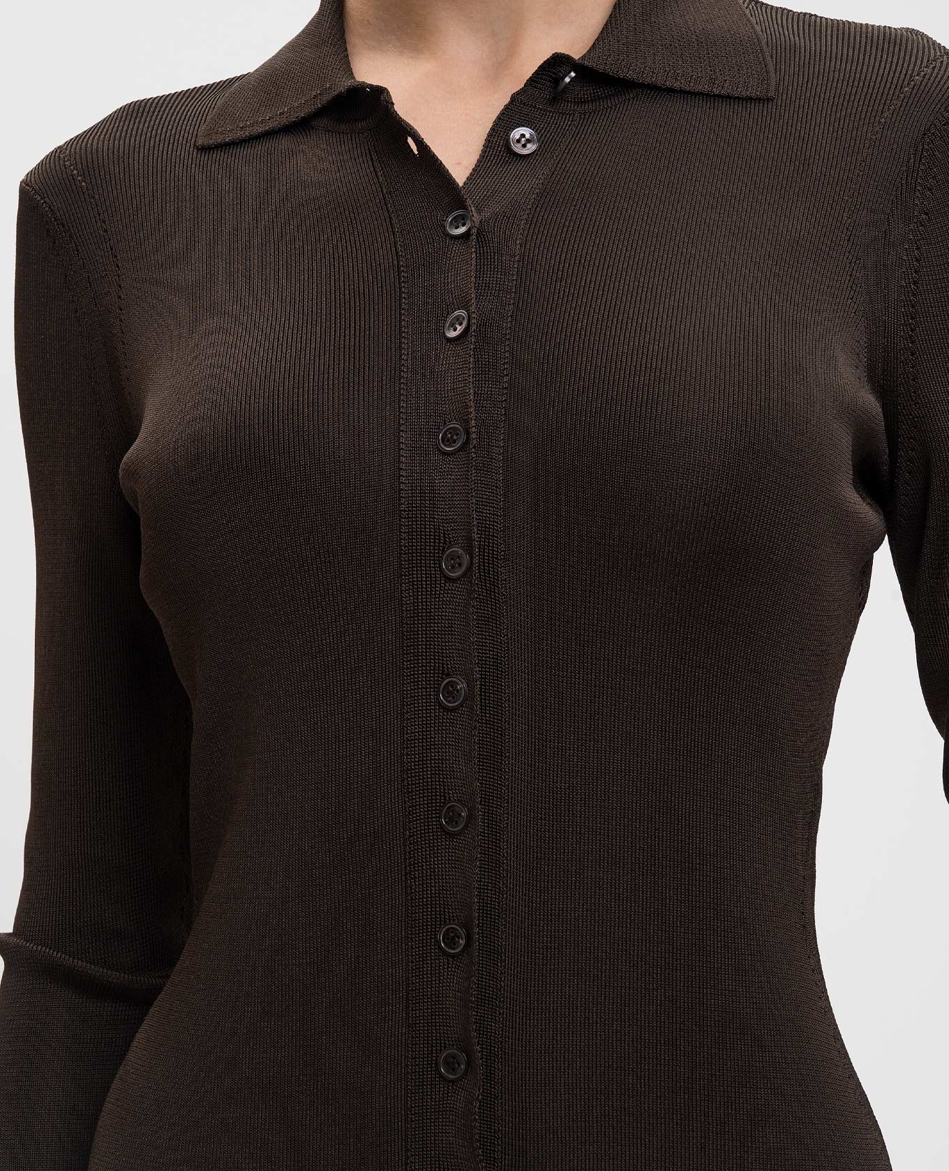 

Brown dress with polo collar Tom Ford