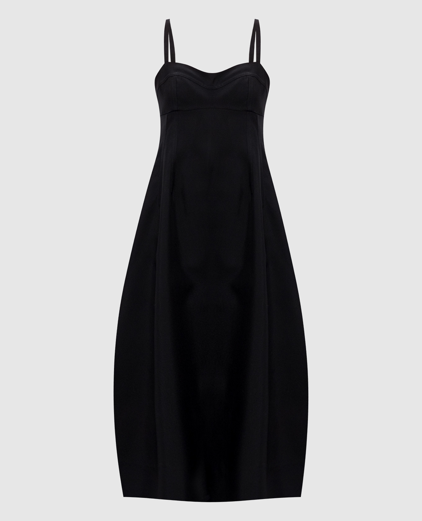 

Black midi dress with silk Jil Sander